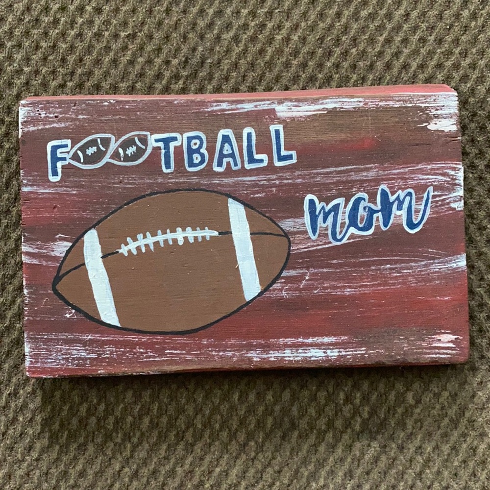 Football mom decor wall art